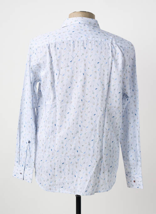Chemise manches longues imprimé rayures bleu LA CIBLE ROUGE homme