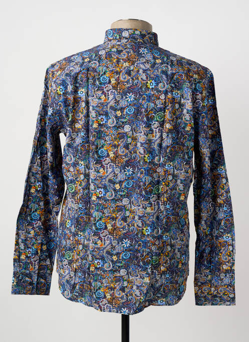 Chemise manches longues imprimé fantaisie bleu LA CIBLE ROUGE homme