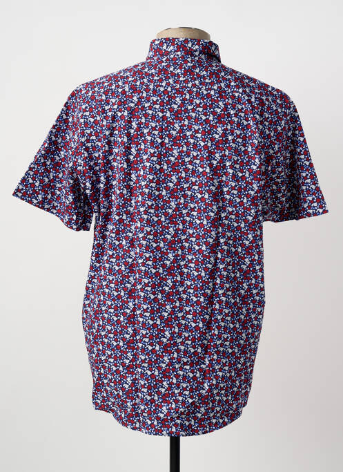 Chemise manches courtes coupe droite bleu SEIDEN STICKER homme