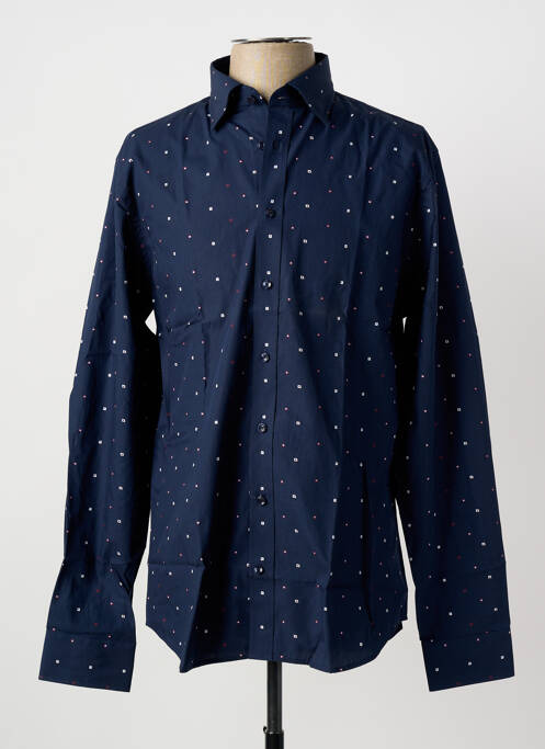Chemise manches longues bleu SEIDEN STICKER homme