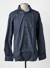 Chemise manches longues coupe droite bleu CALAMAR homme