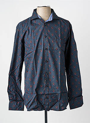 Chemise manches longues coupe droite bleu CALAMAR homme