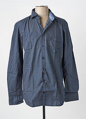 Chemise manches longues imprimé fantaisie bleu CALAMAR homme