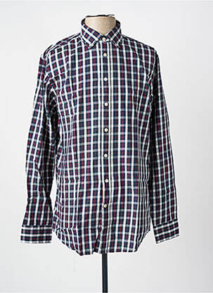 Chemise manches longues coupe droite bleu SEIDEN STICKER homme