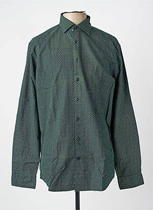 Chemise manches longues imprimé fantaisie vert SEIDEN STICKER homme