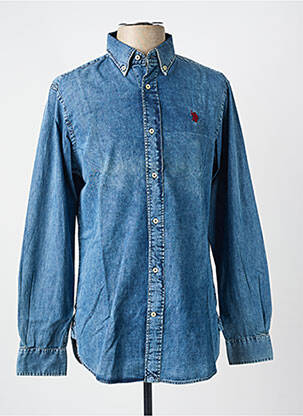 Chemise manches longues coupe cintrée bleu U.S. POLO ASSN homme