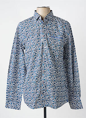 Chemise manches longues imprimé fleurs bleu CAMBRIDGE homme