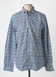 Chemise manches longues coupe droite bleu CAMBRIDGE homme