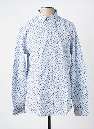 Chemise manches longues imprimé fleurs bleu CAMBRIDGE homme