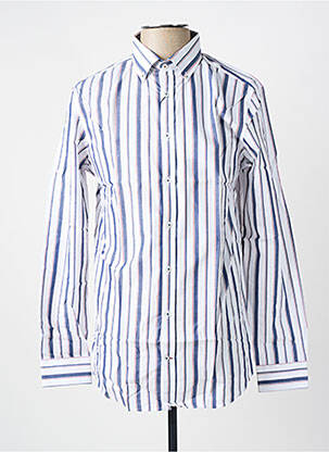 Chemise manches longues imprimé rayures blanc CAMBRIDGE homme