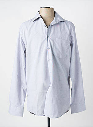 Chemise manches longues coupe droite bleu SEIDEN STICKER homme