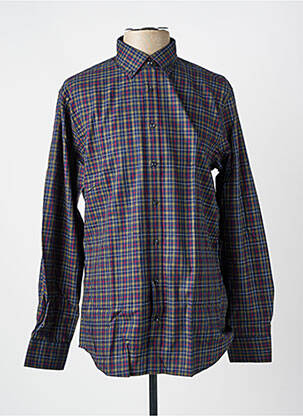 Chemise manches longues coupe droite bleu SEIDEN STICKER homme