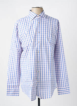 Chemise manches longues coupe droite bleu SEIDEN STICKER homme
