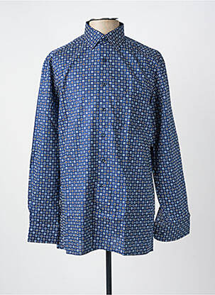 Chemise manches longues poches poitrine bleu MARVELIS homme