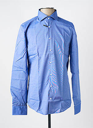 Chemise manches longues coupe cintrée bleu SEIDEN STICKER homme