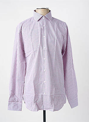 Chemise manches longues coupe droite rose SEIDEN STICKER homme