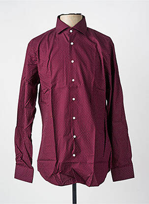 Chemise manches longues imprimé fantaisie violet SEIDEN STICKER homme