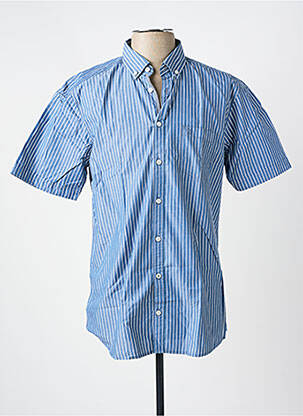 Chemise manches courtes coupe cintrée bleu CALAMAR homme