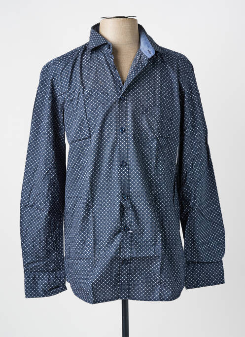 Chemise manches longues imprimé fantaisie bleu CALAMAR homme