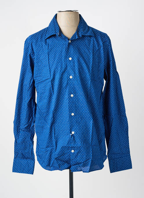 Chemise manches longues imprimé fantaisie bleu SEIDEN STICKER homme