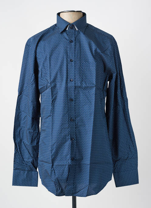 Chemise manches longues imprimé fantaisie bleu SEIDEN STICKER homme