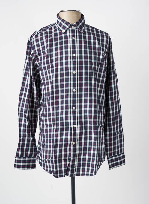 Chemise manches longues coupe droite bleu SEIDEN STICKER homme