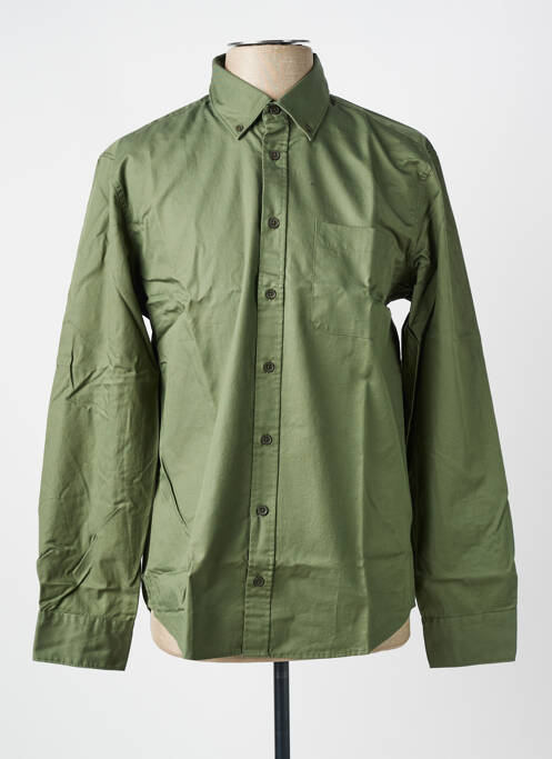 Chemise manches longues coupe cintrée vert SEIDEN STICKER homme