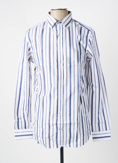 Chemise manches longues imprimé rayures blanc CAMBRIDGE homme