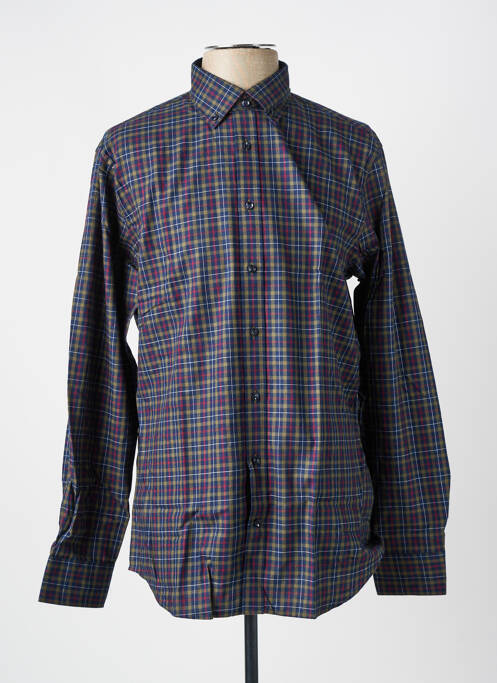 Chemise manches longues coupe droite bleu SEIDEN STICKER homme