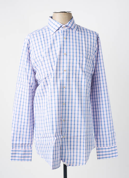 Chemise manches longues coupe droite bleu SEIDEN STICKER homme
