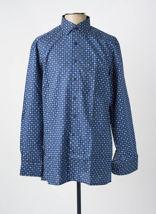 Chemise manches longues poches poitrine bleu MARVELIS homme
