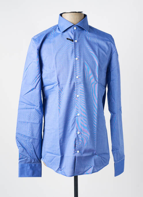 Chemise manches longues coupe cintrée bleu SEIDEN STICKER homme