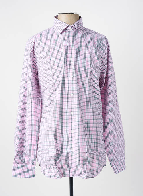 Chemise manches longues coupe droite rose SEIDEN STICKER homme