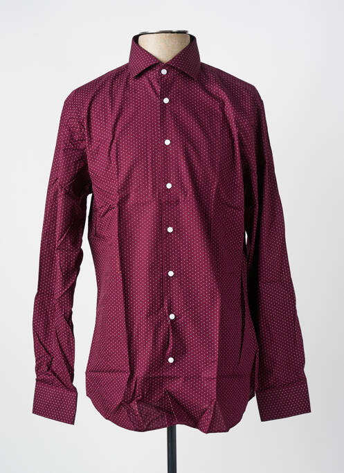 Chemise manches longues imprimé fantaisie violet SEIDEN STICKER homme