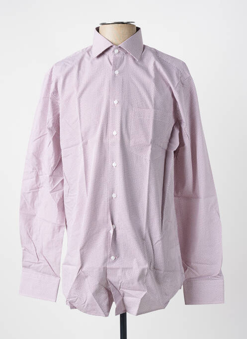 Chemise manches longues rouge SEIDEN STICKER homme