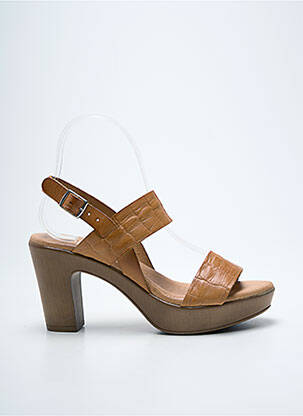 Sandales/nu pieds talon bottier talon de 7 à 9cm marron EVA FRUTOS femme