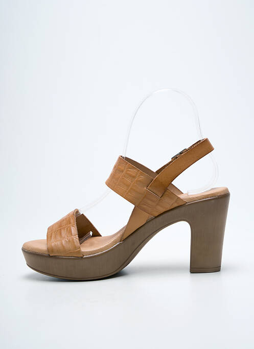 Sandales/nu pieds talon bottier talon de 7 à 9cm marron EVA FRUTOS femme
