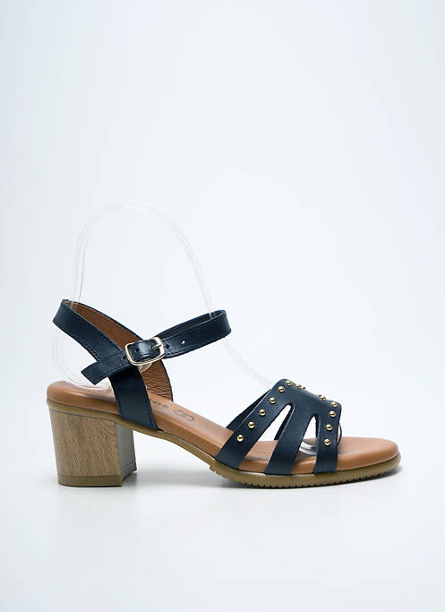 Sandales/nu pieds matière lisse talon de 4 à 6cm noir EVA FRUTOS femme