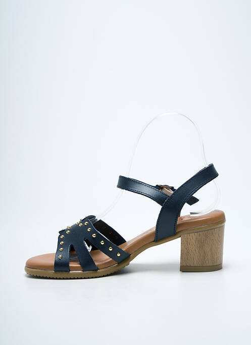 Sandales/nu pieds matière lisse talon de 4 à 6cm noir EVA FRUTOS femme