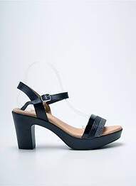 Sandales/nu pieds matière lisse talon de 7 à 9cm noir EVA FRUTOS femme