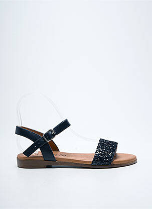 Sandales/nu pieds chiquet talon plat jusqu'à 3cm noir EVA FRUTOS femme