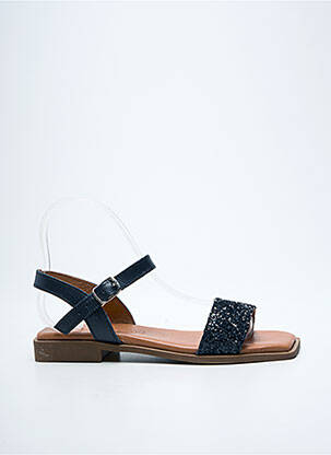 Sandales/nu pieds chiquet talon plat jusqu'à 3cm noir EVA FRUTOS femme