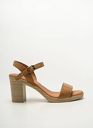 Sandales/nu pieds talon bottier talon de 7 à 9cm marron EVA FRUTOS femme