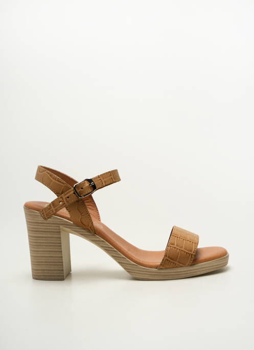 Sandales/nu pieds talon bottier talon de 7 à 9cm marron EVA FRUTOS femme