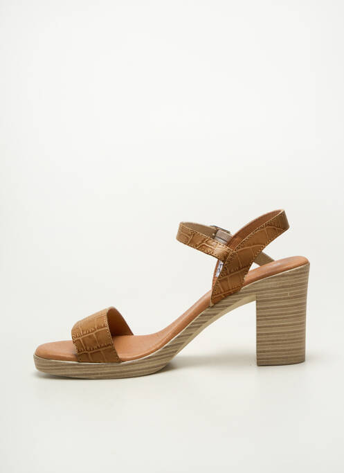 Sandales/nu pieds talon bottier talon de 7 à 9cm marron EVA FRUTOS femme