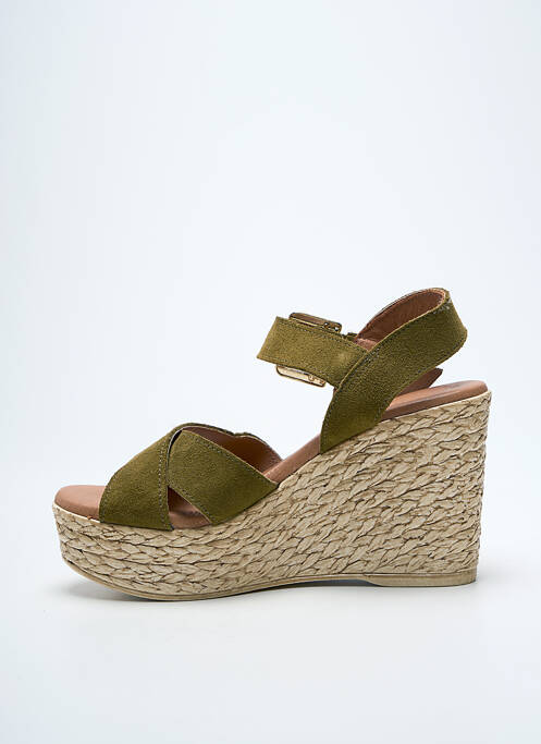 Sandales/Nu pieds vert EVA FRUTOS femme