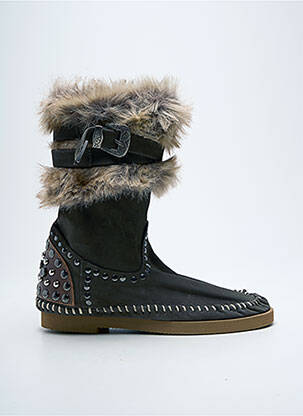 Bottines/boots nubuck talon plat jusqu'à 3cm vert N°11 femme