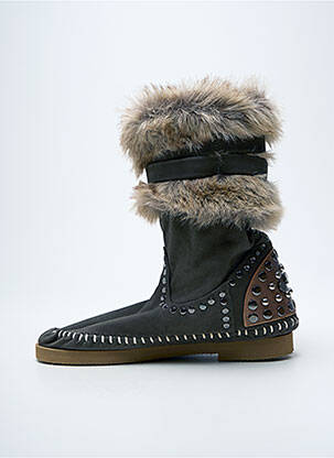 Bottines/boots nubuck talon plat jusqu'à 3cm vert N°11 femme