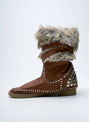 Bottines/boots nubuck talon plat jusqu'à 3cm marron N°11 femme