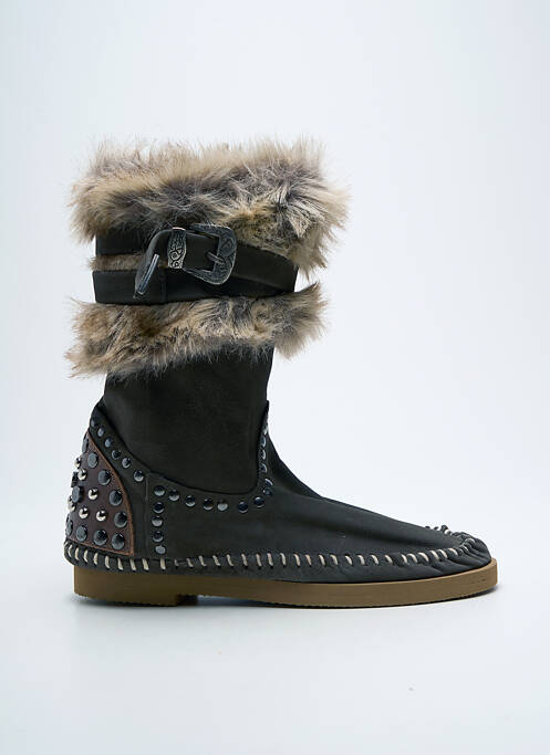 Bottines/boots nubuck talon plat jusqu'à 3cm vert N°11 femme